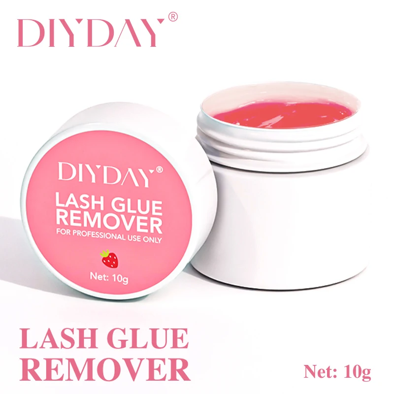 DIYDAY-eliminador de pegamento para pestañas, crema de limpieza ultrarrápida sin irritación, segura para ojos sensibles, fácil eliminación de pestañas postizas