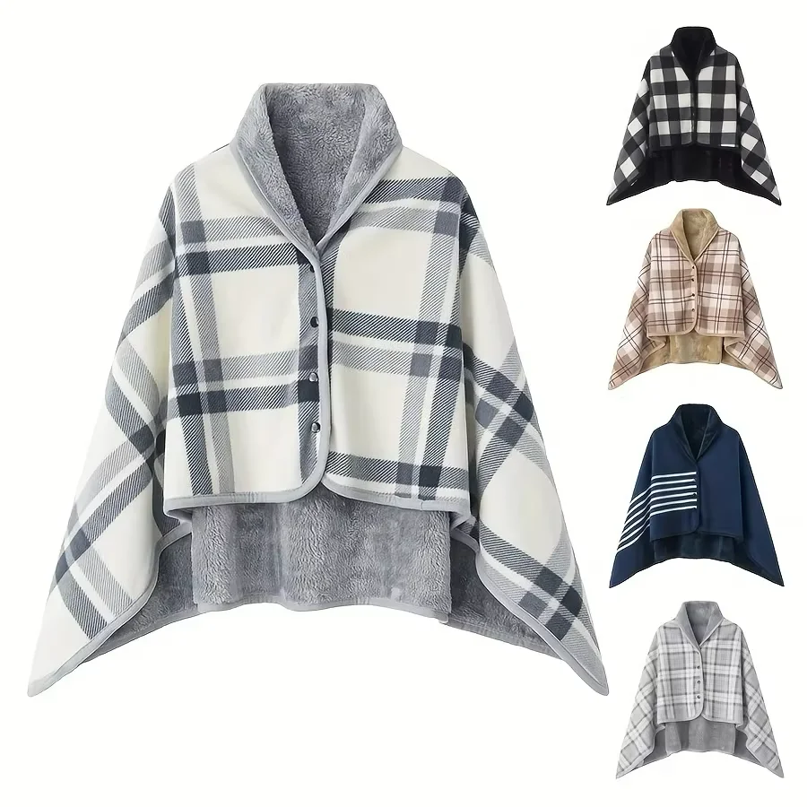 1pc Wearable Blankets Shawl Blanket Flannel Lazy Casual Office Blanket 1pc Wearable Blankets Shawl Blanket Flannel Lazy Casual O