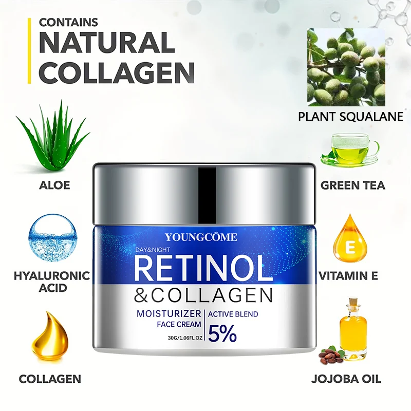 ครีมต่อต้านริ้วรอย Retinol,กําจัดริ้วรอย & Firming Face Moisturizer,ผิวกระจ่างใส,Lifts & Smooths Fine Lines,Whitening Effect
