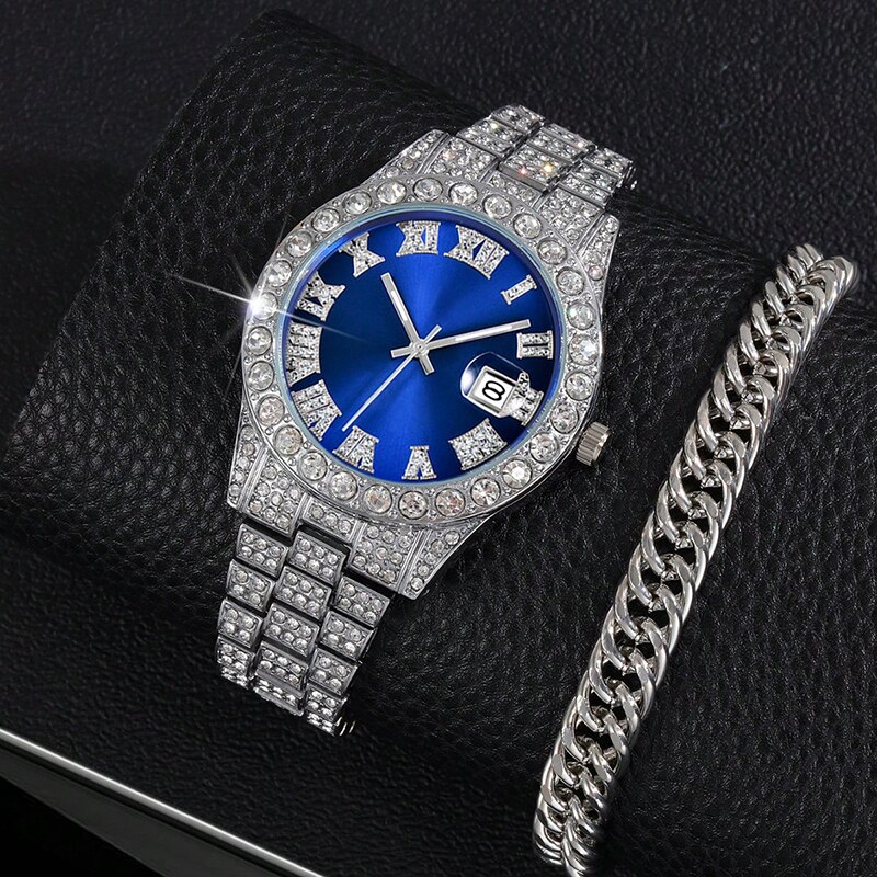 Relojes de lujo para hombre, pulsera con calendario, fecha, Simple, a la moda