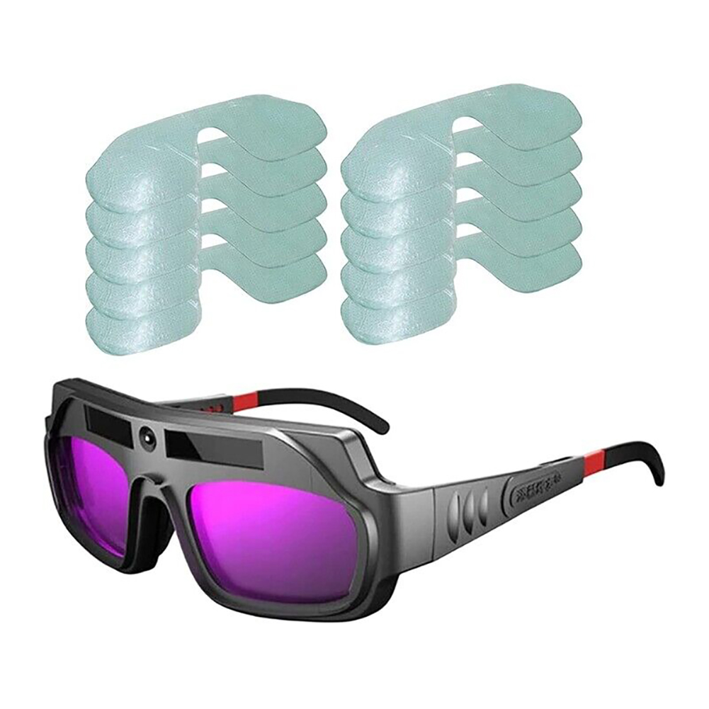 1 Juego de gafas de soldadura con oscurecimiento automático, gafas de soldador antiarañazos para corte por Plasma, gafas de soldadura, herramientas de lentes de soldadura