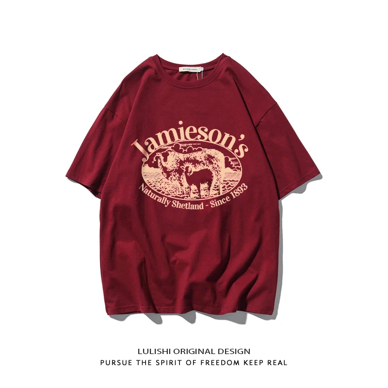 Cseta de manga corta hoada de estilo coreano para mujer, estilo vintage de verano, con estampado de texto creativo