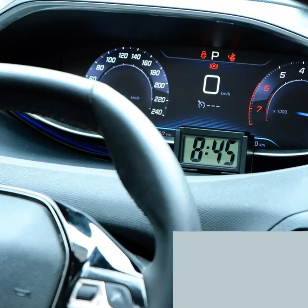 Pantalla grande para el hogar, reloj Digital para coche, pasta electrónica, Mini reloj electrónico para coche, suministros automotrices, Tipo Simple