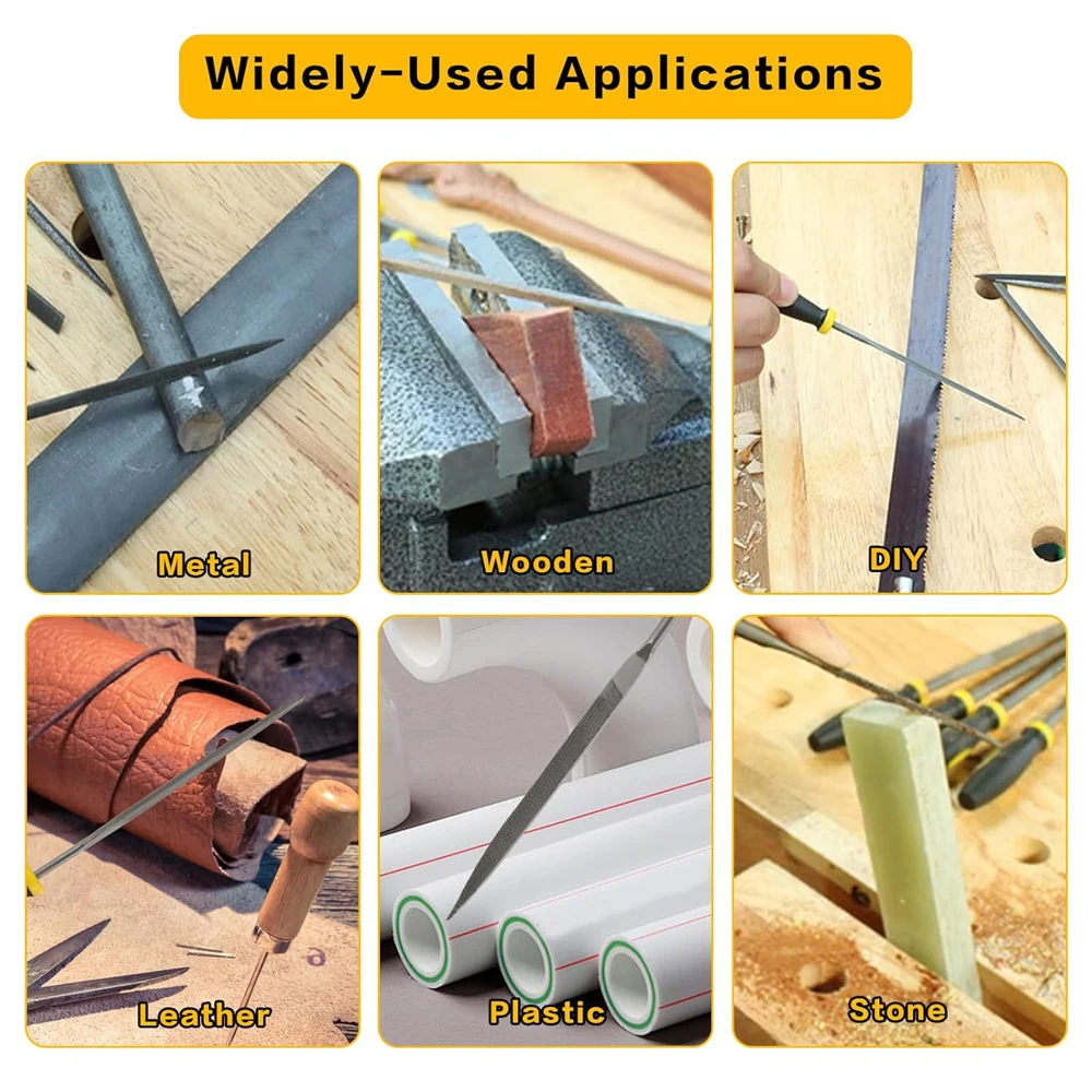 Mini Metal Needle File Set 5/10pcs Small Hand Files Set for Detail Precise Work Hardened Alloy Strength Steel File Tools