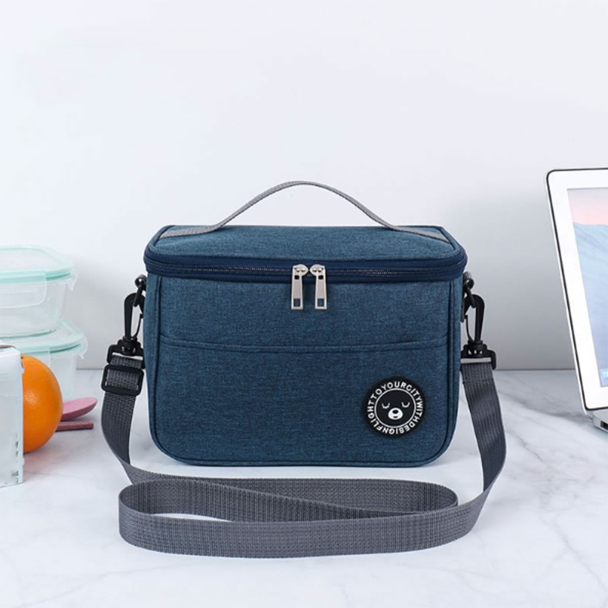 Borsa termica borsa bento borsa termica per pranzo addensata in foglio di alluminio con tracolla per riso borsa bento una confezione