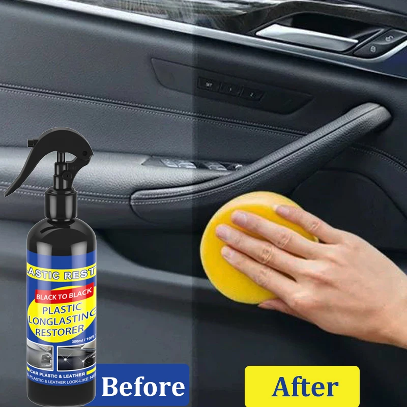 เครื่องฟื้นฟูพลาสติกรถยนต์ Back To Black Gloss ผลิตภัณฑ์ทําความสะอาดรถยนต์ น้ํายาขัดเงาอัตโนมัติและซ่อมแซมเคลือบ Renovator สําหรับรถยนต์ Auto Detailing