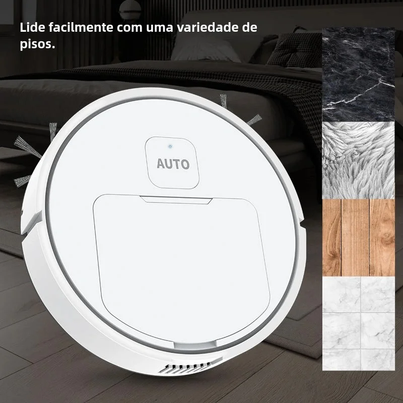2024 novo aspirador de pó robótico totalmente automático inteligente baixo ruído varredor de chão coletor de poeira limpador de carpetes preto ou branco