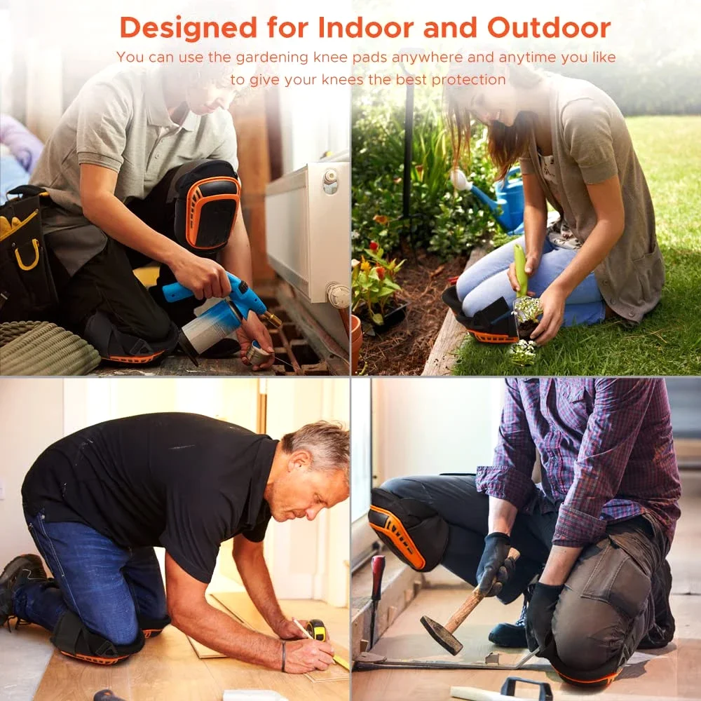 床作業用膝パッド1組、建設用膝パッド、男性/女性用高耐久膝パッド、床用快適膝パッド