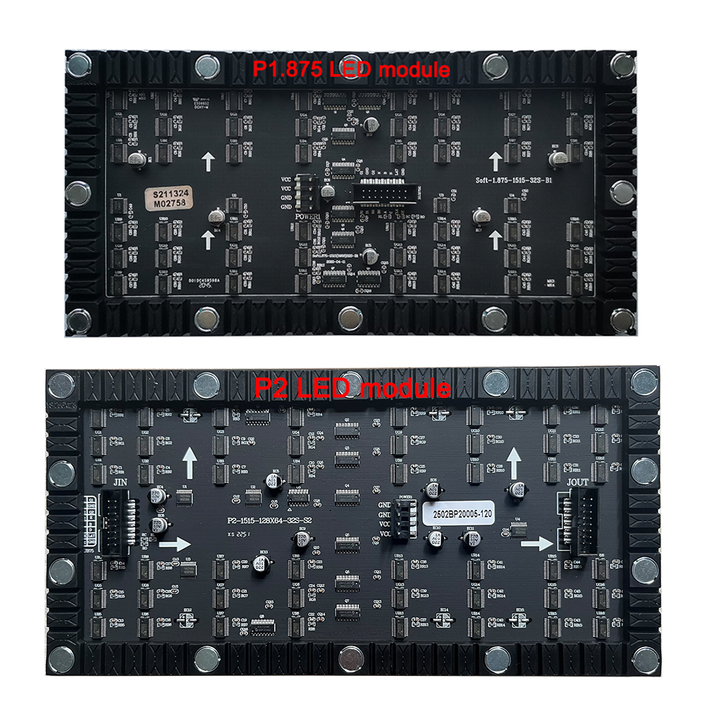 NON-PWM-Chipsatz P1.875/P2/P4 LED-Softmodul 240 x 120 mm/256 x 128 mm, flexibles LED-Panel. Vollfarbiges gebogenes LED-Display für den Innenbereich