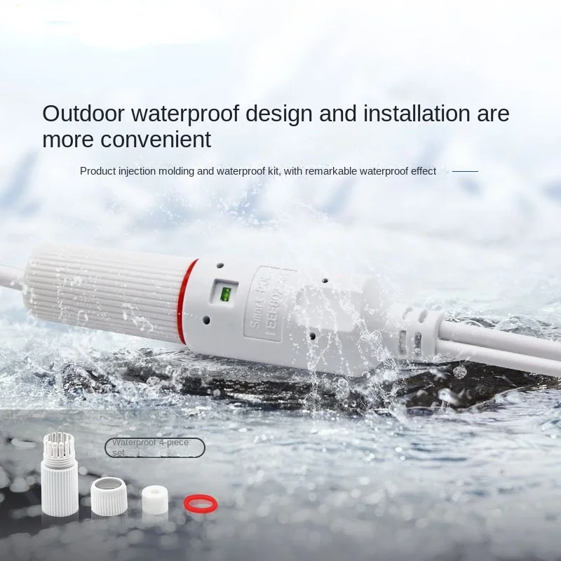 Divisor POE de 48V a 12V Waterprrof con adaptador de vídeo y corriente, inyector de módulo de suministro de Cable para extensor de cámara IP