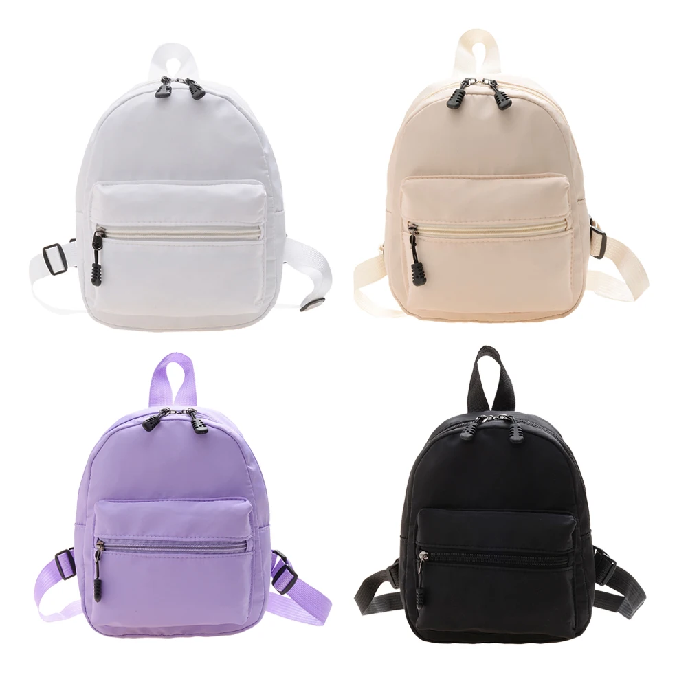 Mochila para mujer, mochila de estilo Preppy de Color sólido, mochilas escolares para estudiantes, bolsos de alta capacidad, mochila de Material de nailon