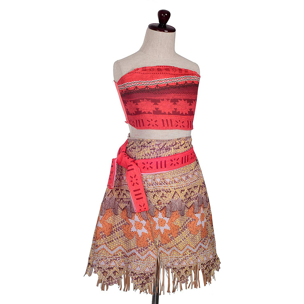 Disney Moana Episode 2 Costume da film Principessa Vaiana Gioco di ruolo Abito senza maniche Vestito di carnevale per ragazze Abito polinesiano per bambini