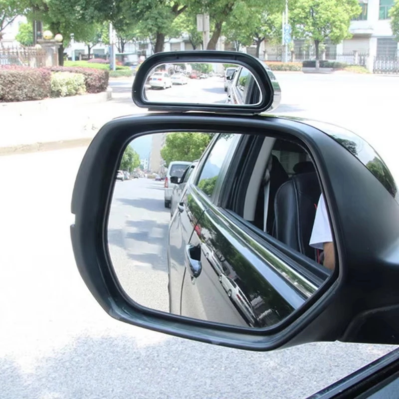 Espejo retrovisor lateral gran angular ajustable para coche, espejos convexos de punto ciego para estacionamiento inverso, espejo retrovisor auxiliar