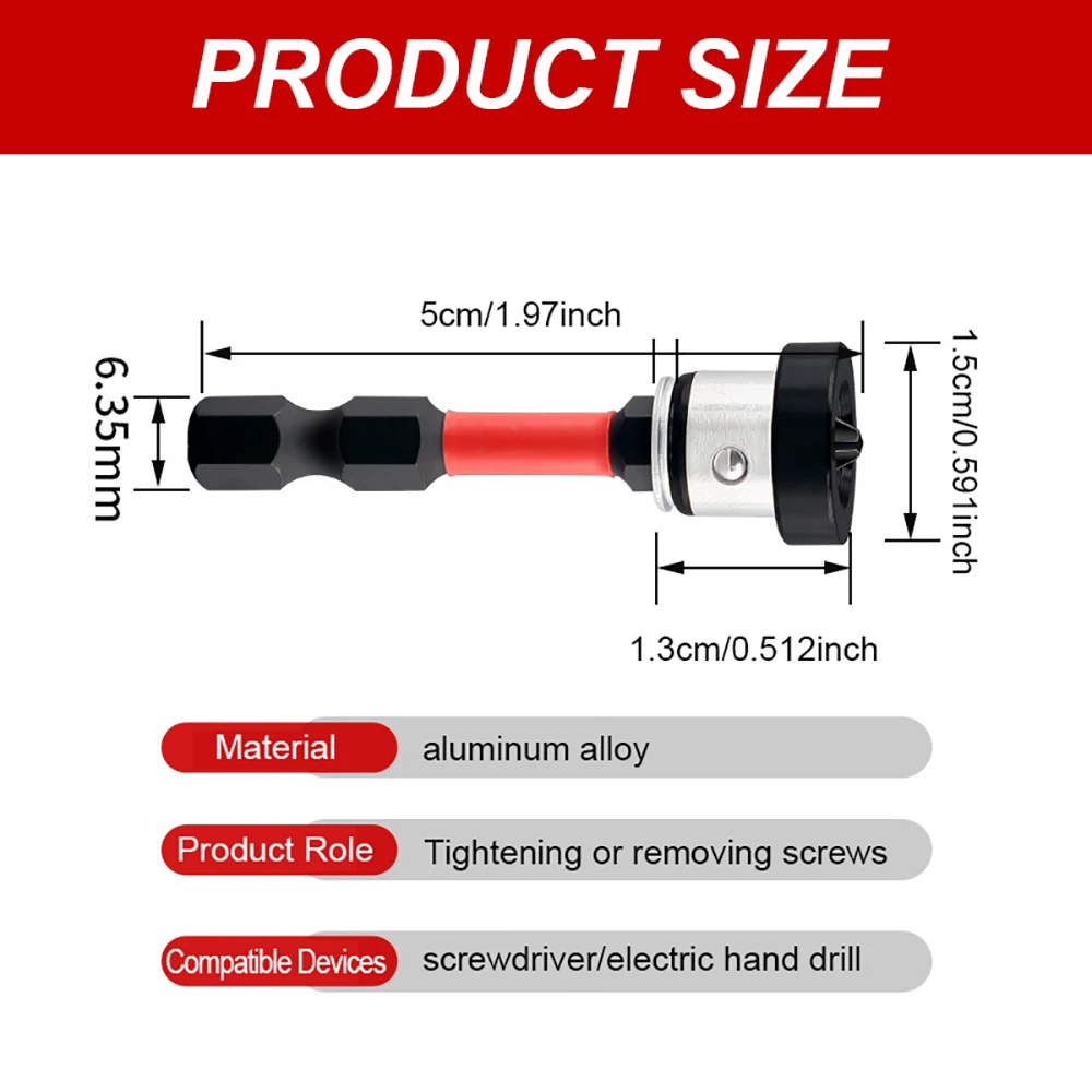 Positioning Screwdriver Bits Drywall Screw Bits 50mm Gypsum Board Plasterboard Screws Locating Batch Head Drilling Tools