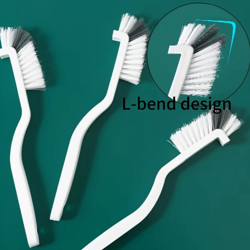 Brosse d'évier de Style japonais, brosse de nettoyage de tasse avec poignée longue, conception de coude, trou de queue, accessoires de nettoyage de crevasses muraux suspendus