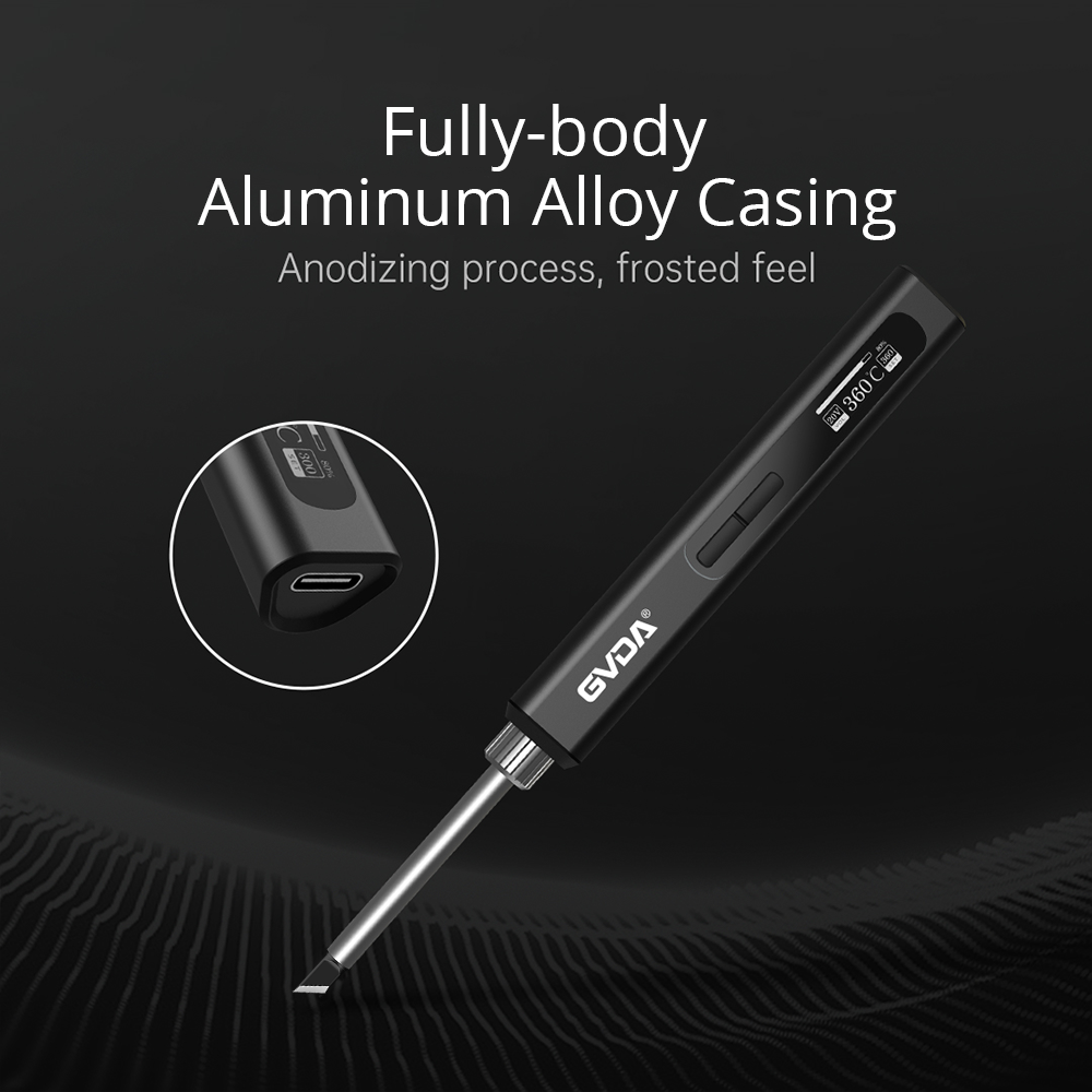 GVDA Electric Soldering Iron Kit 65W Repair Tool Welding Solder Rework Station Heat Pencil Smart Portable Solder Iron Tips