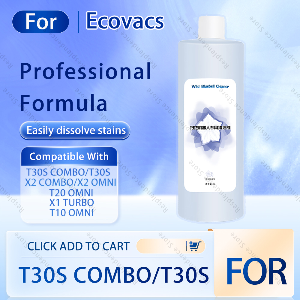 Жидкость для ECOVACS DEEBOT T30 Pro Omni\T30S COMBO/T30S/X2 COMBO/X1 TURBO/X2/T20/T10 OMNI, детали, решения для чистки полов, 1 л