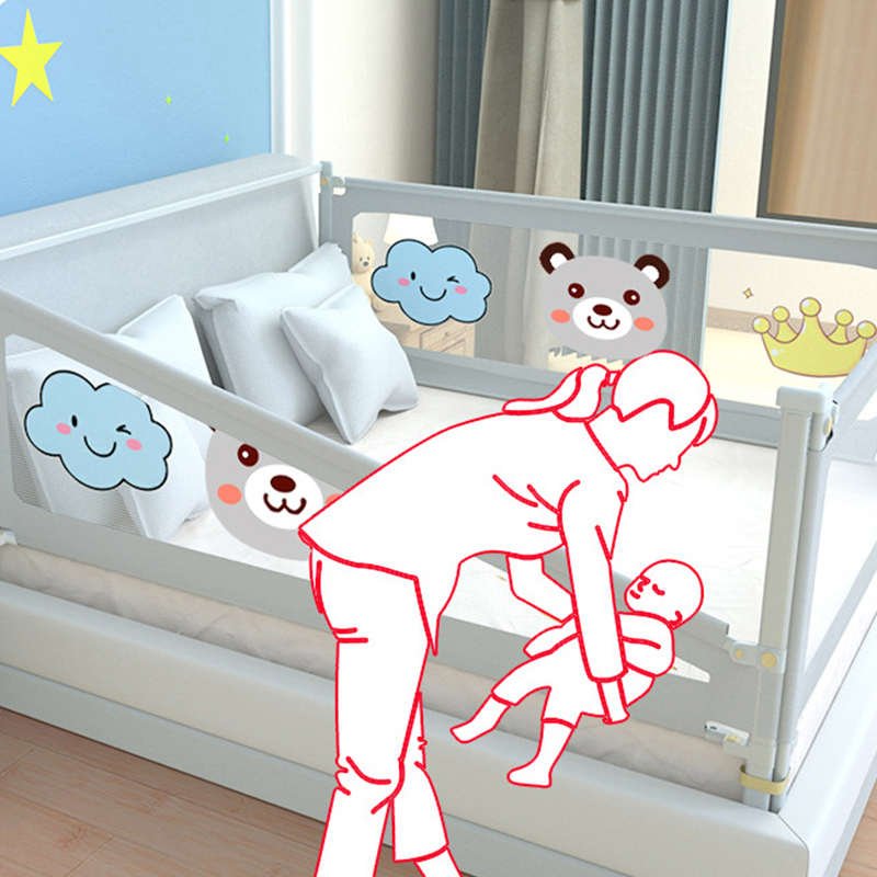 1 ชิ้นเด็กความปลอดภัยเตียง Barrier เด็กห้องนอนการ์ตูน Protector เด็ก Sleeping Anti-Fall Security Rail ป้องกันเด็กวัยหัดเดินรั้ว