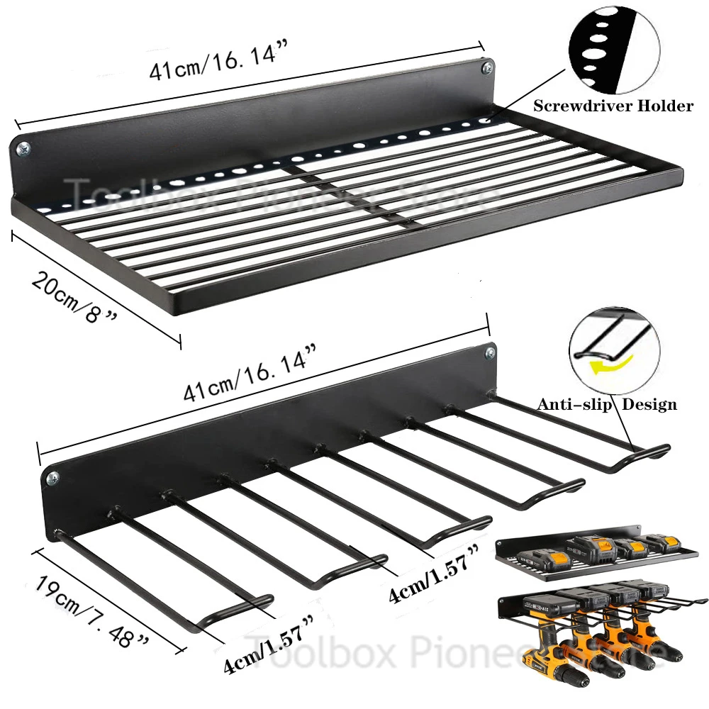 Гаражный органайзер для электроинструментов, настенный плавающий шкаф для инструментов, держатель для электрической дрели, сверхмощный для мастерской, гаражный инструмент Ra
