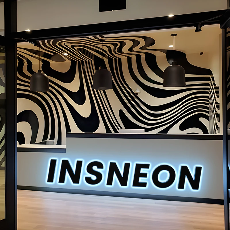 Custom LED โลโก้กันน้ําอะคริลิค Lighted Sign ร้านค้าปลีกกลางแจ้งบริษัท Store ป้าย Illuminated ตัวอักษร