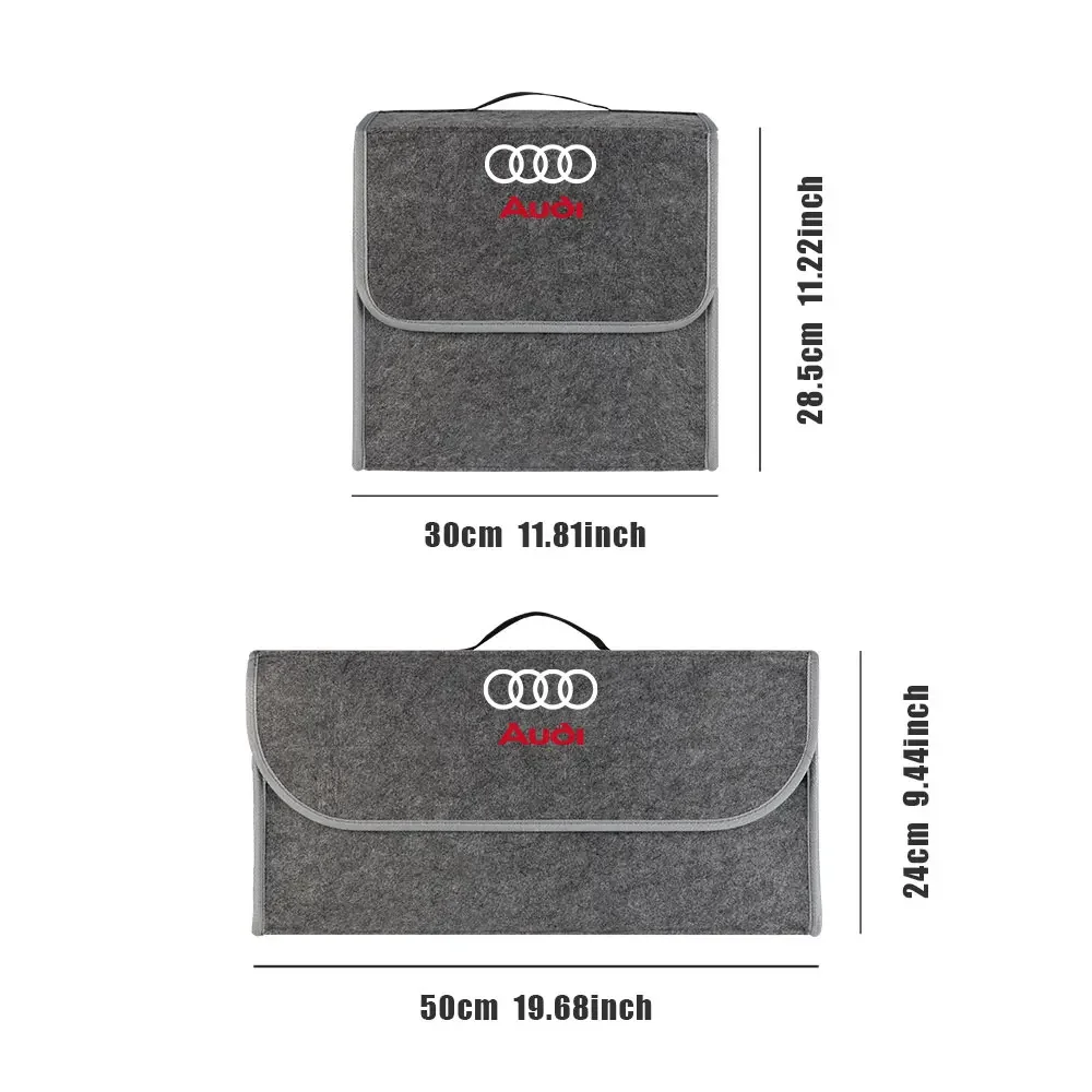 Bolsa de almacenamiento para maletero de coche, organizador de artículos diversos, caja de almacenamiento para Audi A7 A8 A3 A4 A5 A6 TT Q3 Q5 Q7 A1 B5 B6 B7 B8 B9 8P C6 C5
