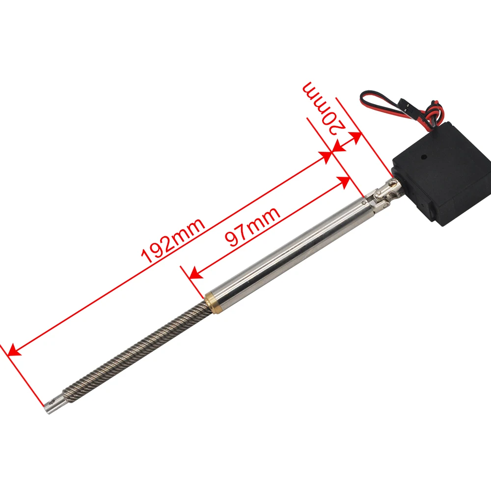 Joran Tekan Silinder Simulasi Elektrik dengan Servo untuk RC Remote Control Ekskavator Loader Bagian Peningkatan Model Truk Teknik