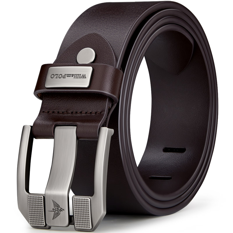 Cinturón casual para hombre, cinturón personalizado de piel de vaca con hebilla de aguja a la moda, cinturón vaquero de estilo retro