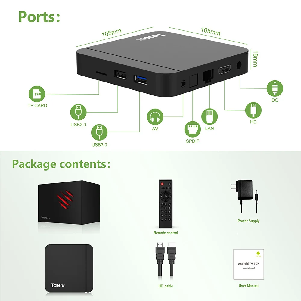 Tanix W2 Thông Minh TV Box Android 11 Amlogic S905W2 Với 2GB 16GB Hỗ Trợ H.265 AV1 Kép Wifi HDR 10 + Phương Tiện Truyền Thông Máy Nghe Nhạc TVBOX Set Top Box