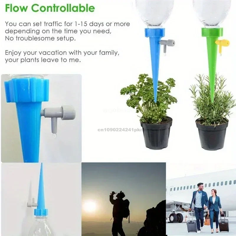 Irrigazione automatica delle piante a goccia Irrigazione a goccia Sistema di irrigazione del giardino Kit di irrigazione automatica delle piante da giardino Inserisci dispositivi di irrigazione