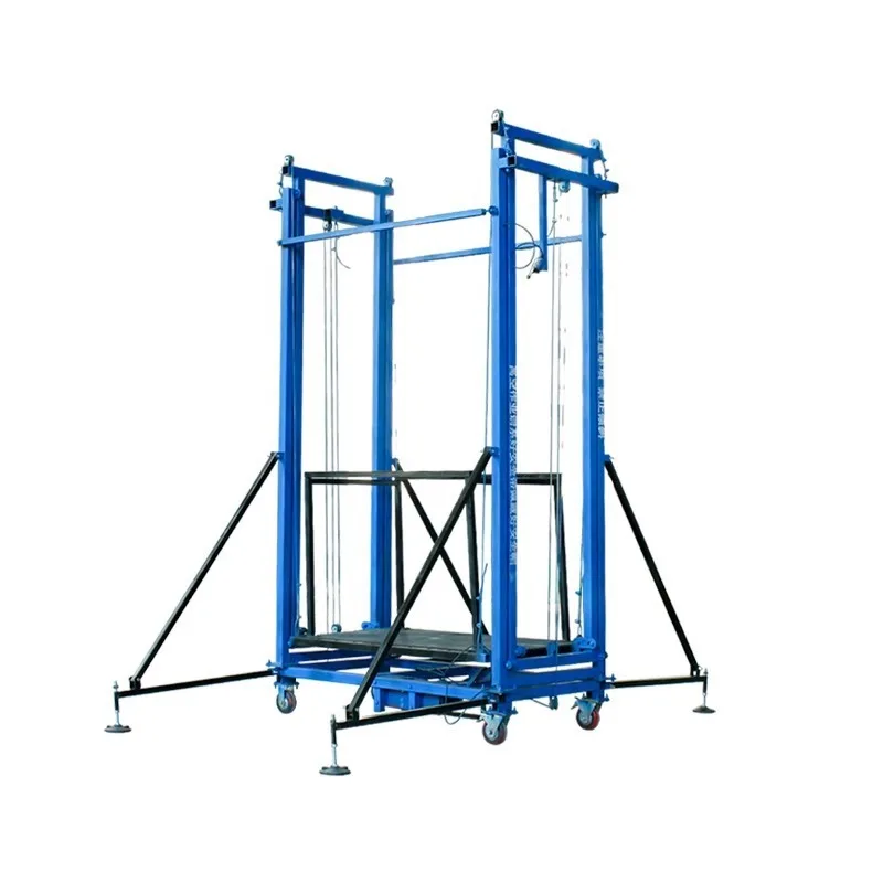 Electric Mobile Scaffolding Lift With Wireless Remote Control 500KG Load Capacity 4M 5M Working Height