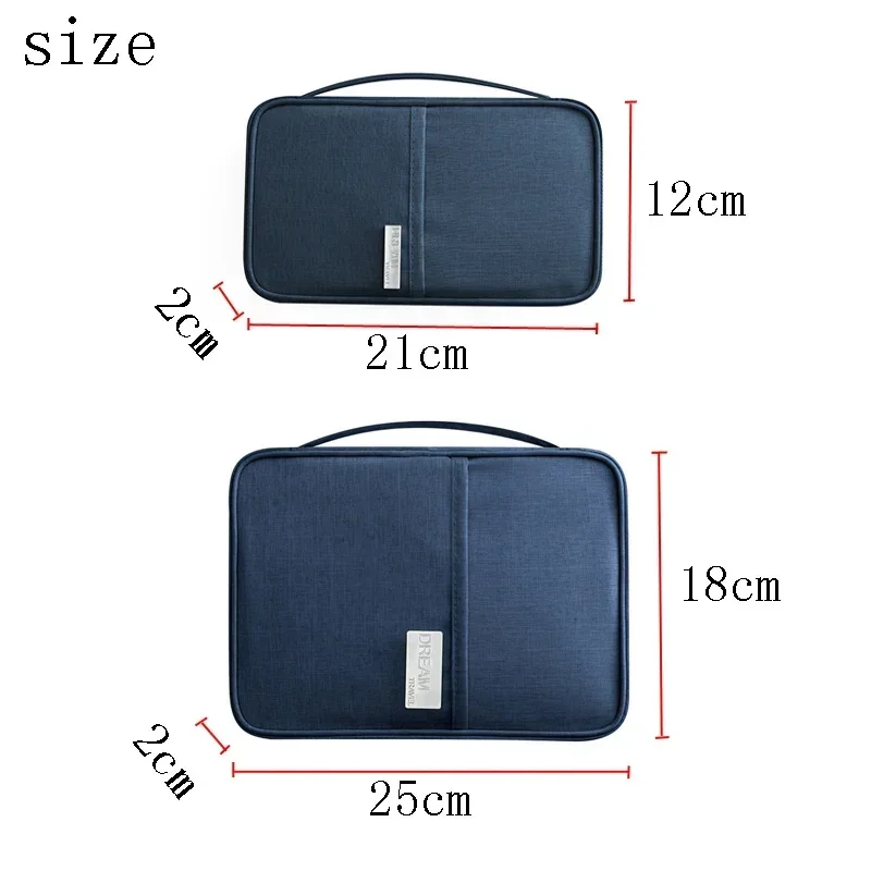Custodia per passaporto da viaggio impermeabile Unisex donna uomo custodia multifunzione per Organizer per documenti di famiglia borsa per accessori da viaggio