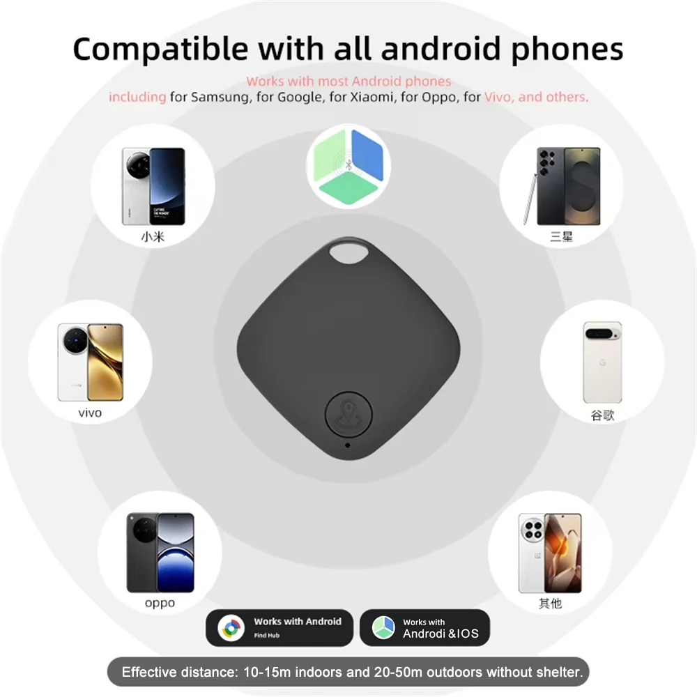 เครื่องติดตาม GPS บลูทูธอัจฉริยะ ใช้งานร่วมกับแอป Android และ IOS พร้อมฟังก์ชันเตือนป้องกันการสูญหาย อุปกรณ์ระบุตำแหน่ง ป้องกันการสูญหาย ค้นหากุญแจรถและสัตว์เลี้ยง
