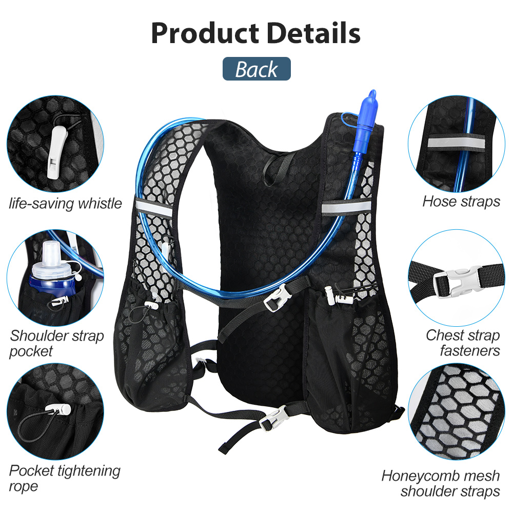 NEWBOLER Outdoor Trail Running Ultralight Rugzak Hydratatie Joggingvest Ademende Marathon Running Rugzak Met Waterfles