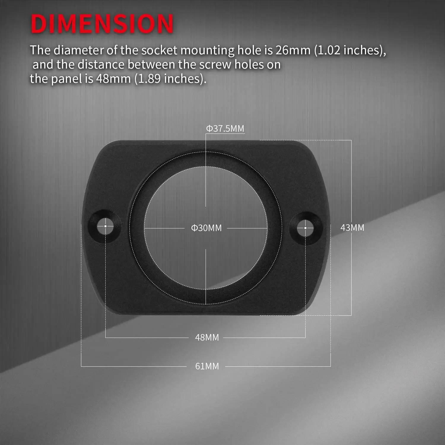 DaierTek 12 V Auto-Zigarettenanzünder-Buchse Femaile 12 Volt Steckdose Ersatz mit blauer LED wasserdicht für Boot Marine