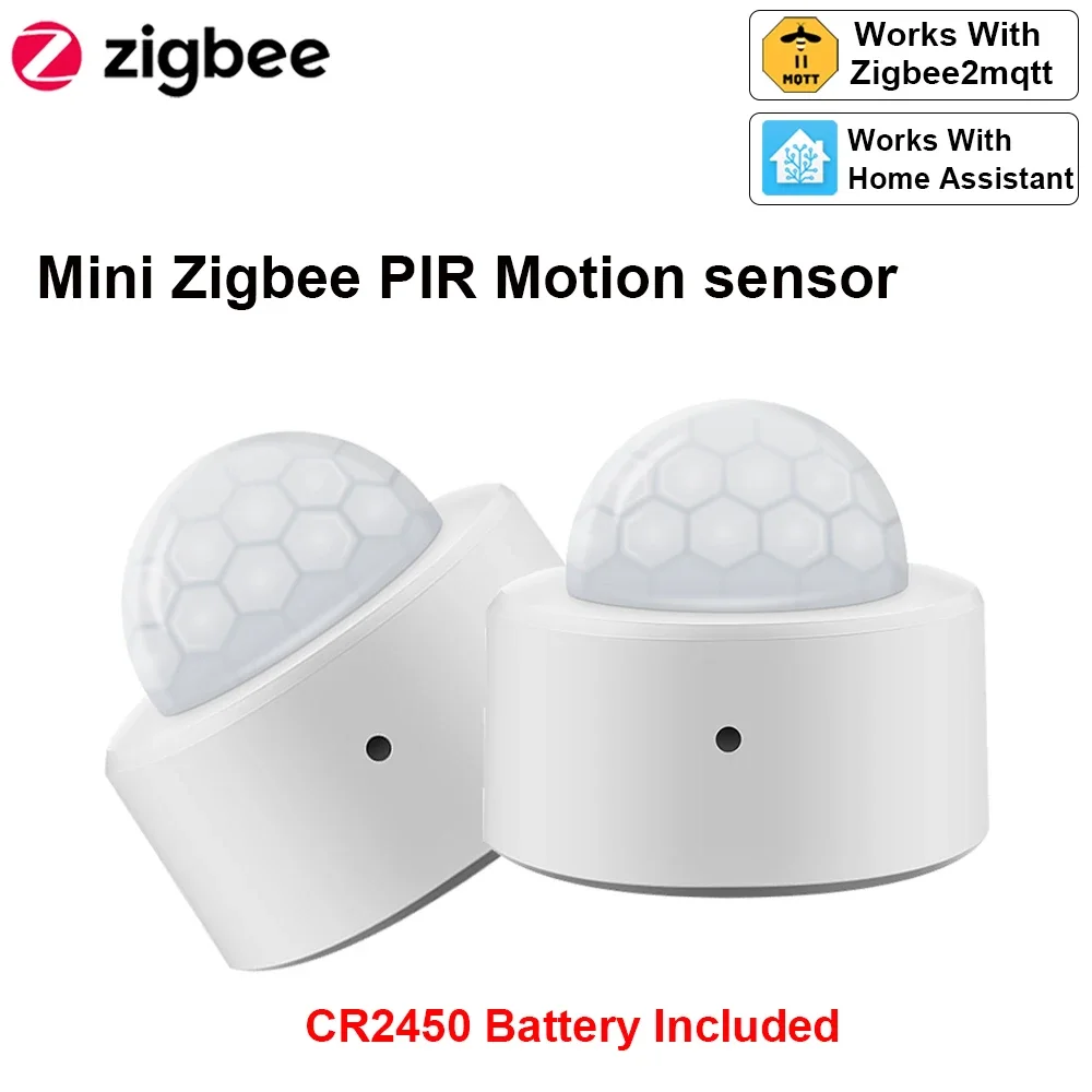 Haozee 2 en 1 Zigbee Mini PIR Detector de movimiento + Luz Lux brillante Sensor de alarma antirrobo de seguridad infrarroja pasiva
