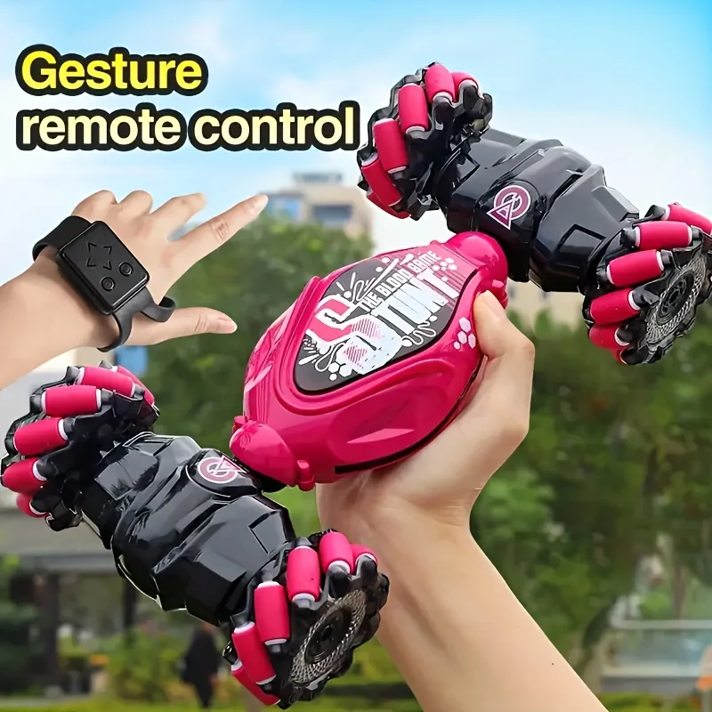 4WD RC Drift Auto mit Musik-LED-Leuchten 2,4 G G Geste Radio Fernbedienung Spray Stunt Auto 360 °   Rotierendes Kletterauto, Spielzeug, Geschenk