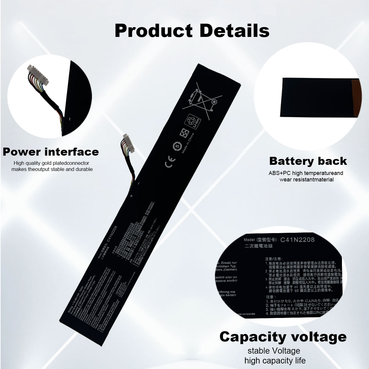 Новый аккумулятор DXT C41N2208 для ASUS ROG ALLY Gaming Handheld серии RC71L/PC71L Бесплатные все инструменты