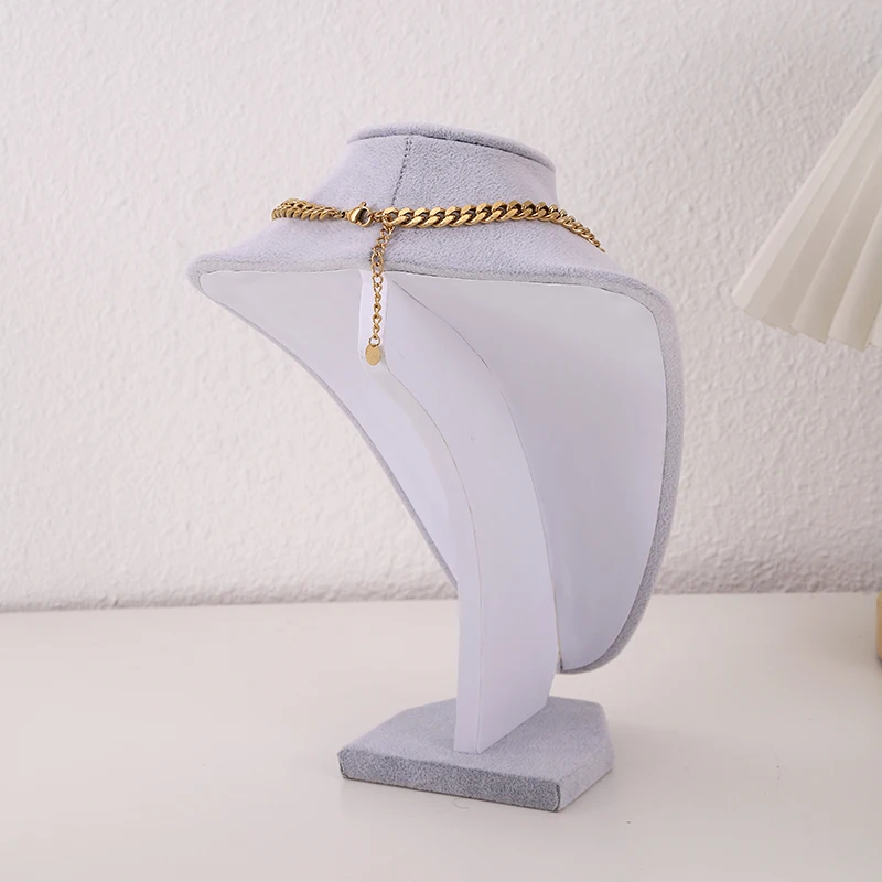 Samt Porträt Halskette Display Anhänger Organizer Schmuck Display Ständer Schmuck Mannequin Büste Halskette Anhänger Fenster Display