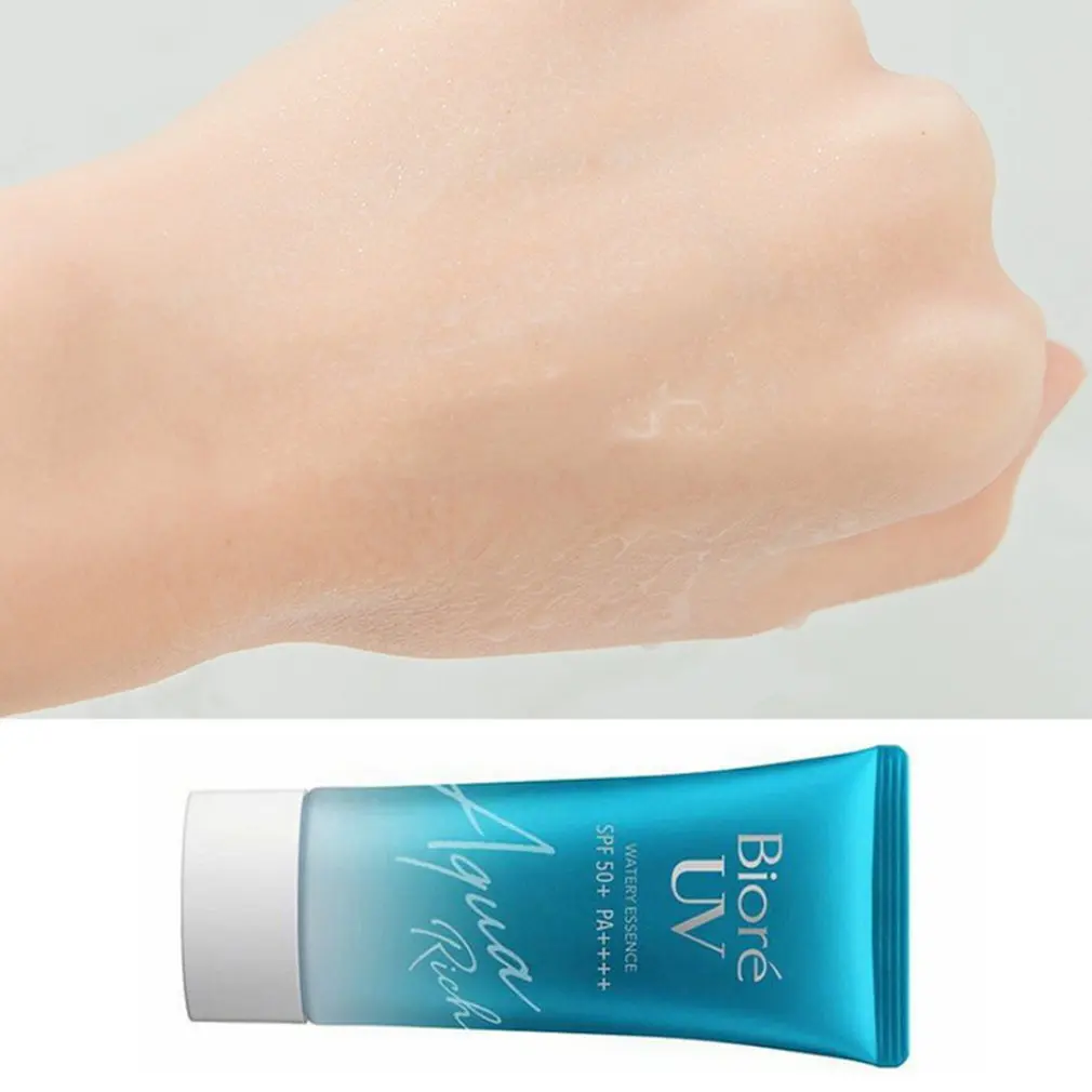 Crema de protección solar SPF50 Biore UV Aqua, Gel de protección UVA UVB, loción aislante para hombres y mujeres, hidratante, blanqueado, resistente al agua