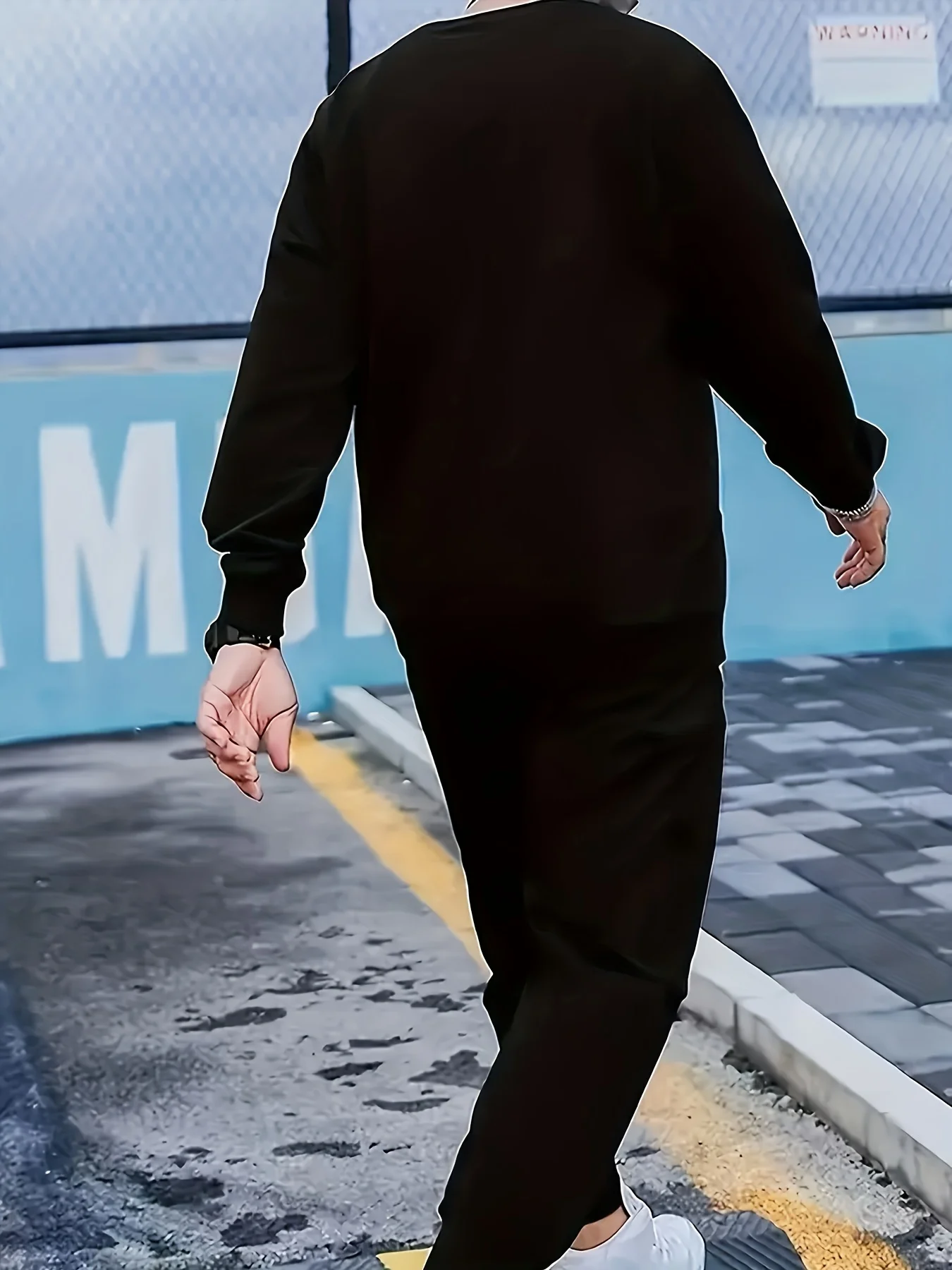 ฤดูใบไม้ร่วง/ฤดูหนาว 2024 ใหม่Men's Streetยี่ห้อPulloverและสบายๆ 2 ชิ้นชุดวิ่งออกกําลังกายกลางแจ้งผู้ชายฤดูหนาวWarmชุด