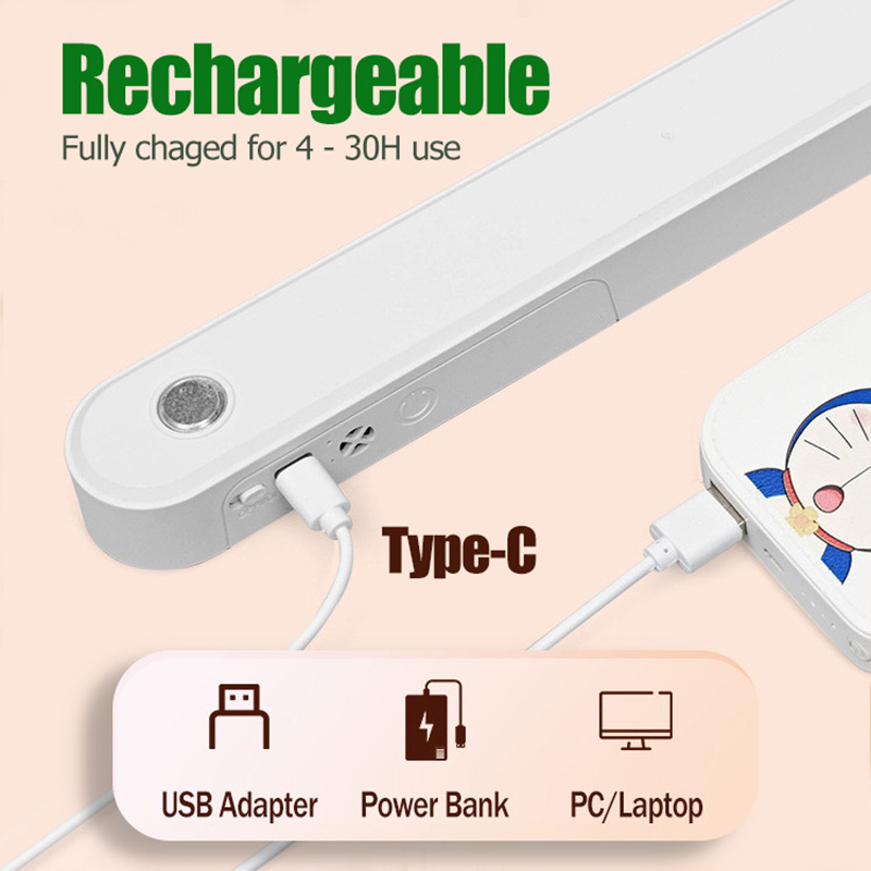 Eye-care Table Lamp LED Light Bar 48/28cm Rechargeable Wirless Desk Reading Lamp USB Night Light For Bedside Kitchen Cabinet