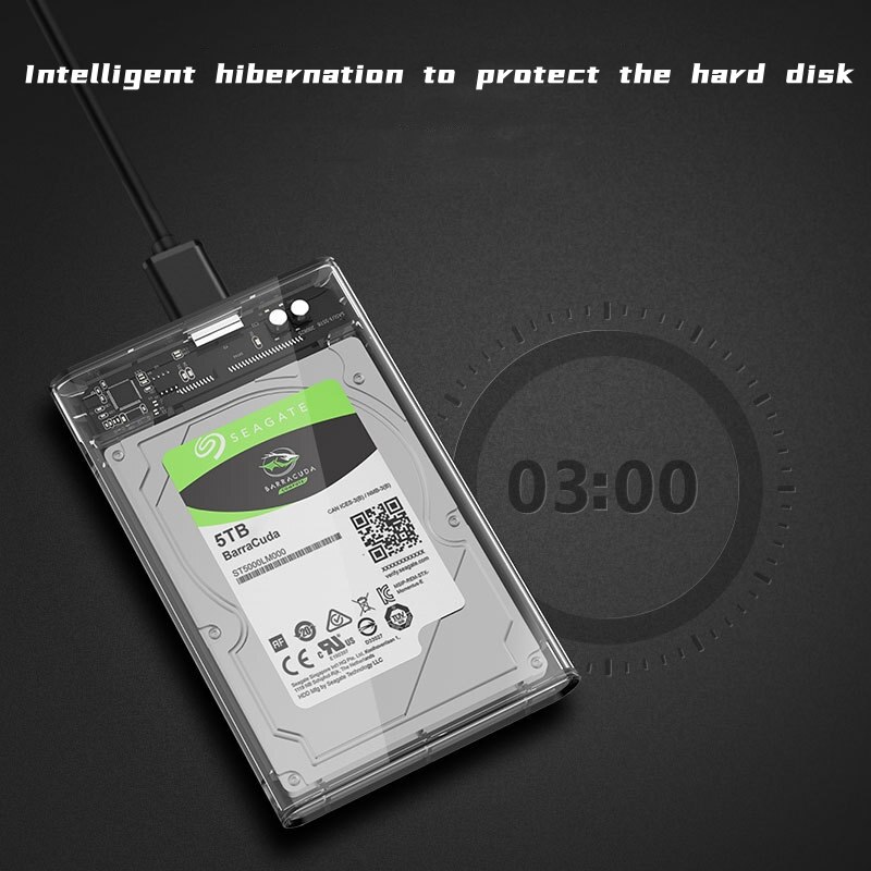 Scatole per dischi rigidi Custodia per disco rigido da USB 3.0 a SATA III Custodia per disco rigido SSD da 2,5 pollici Custodia esterna per disco rigido Custodia per disco rigido esterno