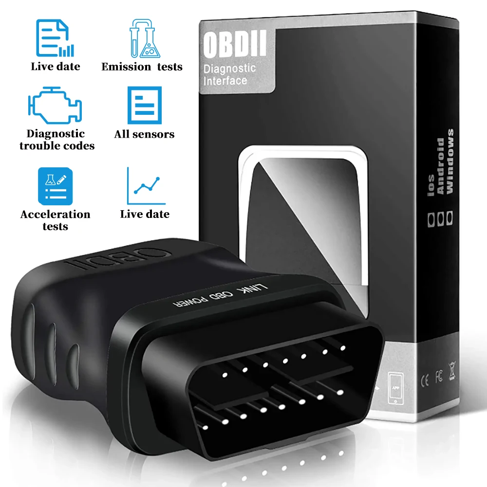 ELM327 รถเครื่องยนต์เครื่องสแกนเนอร์บลูทูธ 4.0 OBD2 เครื่องมือวินิจฉัยสําหรับ IOS Android PC ระบบ Auto Scan Fault รหัส Reader