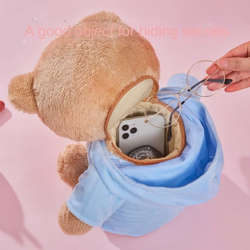 Kreative 30 cm Plüschbär, versteckte Tresore, Aufbewahrungstasche für Geld, Schmuckschatullen für Kinder, Kinder, Spielzeug, Geschenke, Geheimbox, Puppenbär