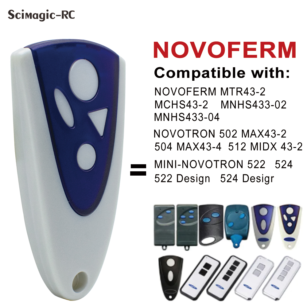 1/3/5/10PCS NOVOFERM NOVOTRON 502 MAX43-2 504 MAX43-4 512 MIX 43-2 Remote Control 433.92 MHz Handheld Transmitter Garage Gate
