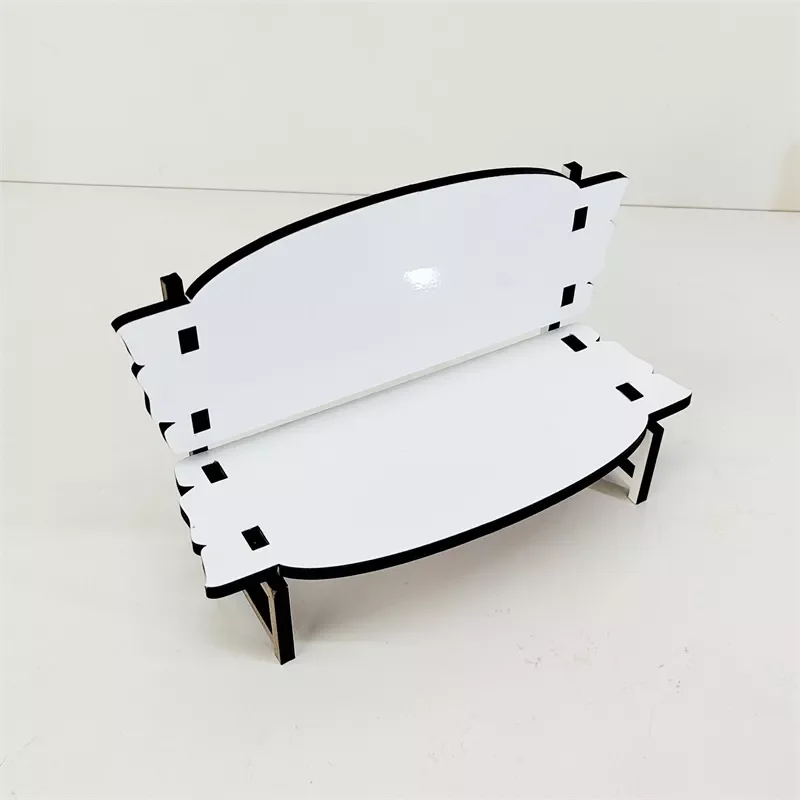 10pcs/Lot 7/4 Inch Cheap In Loving Memory Small Chair Custom Wood MDF Sublimation Memorial Benches Blank