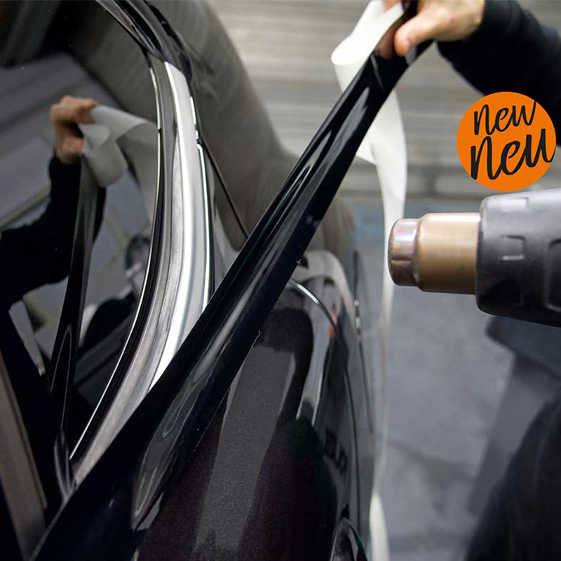 เปียโนสีดําเคลือบเงาไวนิลห่อฟิล์ม GLOSS Black Self กาวสติกเกอร์ไวนิล Bubble ฟรีรถหน้าต่าง Trim กระจก