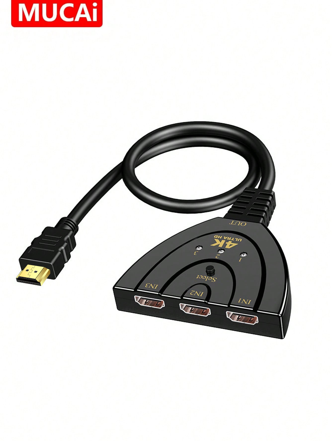Przełącznik kompatybilny z HDMI Rozdzielacz KVM 3D 3 wejścia 1 wyjście Mini 3-portowy koncentrator przełączający wideo 1080P do DVD HDTV Xbox PS3 PS4