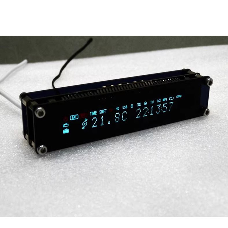 NIEUWE VFD Glow Fluorescerende Klok Cyberpunk Wind Gaming Sfeer Kamer Desktop Decoratie Accessoires