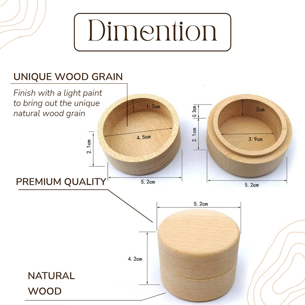 Caixa de madeira personalizada para primeiros dentes de bebê, armazenamento de dentes de leite, caixas de lembrança com nome personalizado